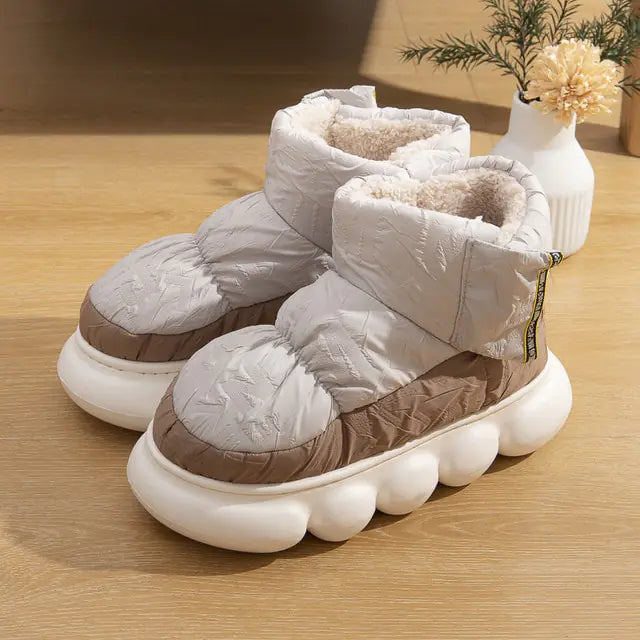 Indoor Outdoor High Top Plush Lining Shoes