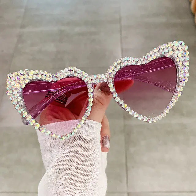 Cat Eye Heart Fashion Sunglasses