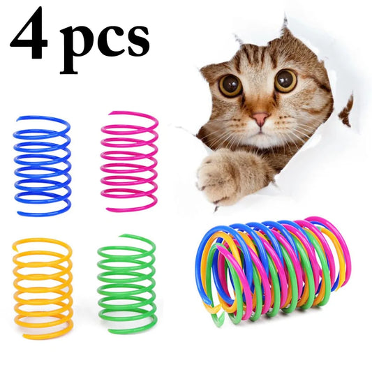 4Pieces Funny Pet Toy Spring