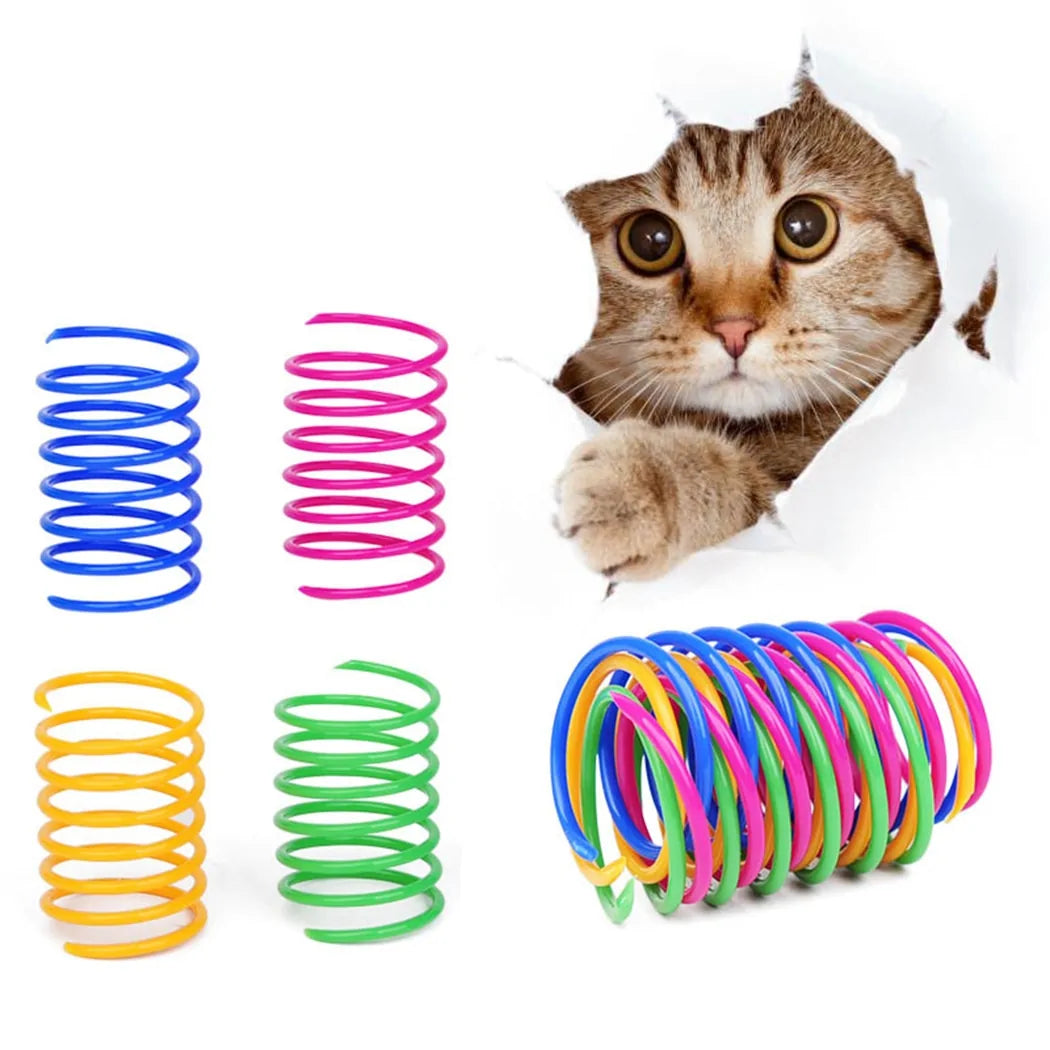 4Pieces Funny Pet Toy Spring