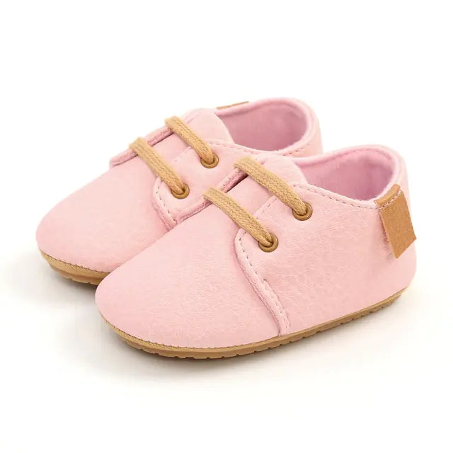 Multicolor Retro Leather Shoes Baby