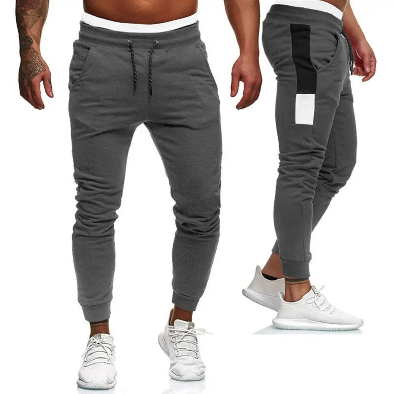 2019 New Men's Fashion Track Pants: Long Trousers for Fitness Workout